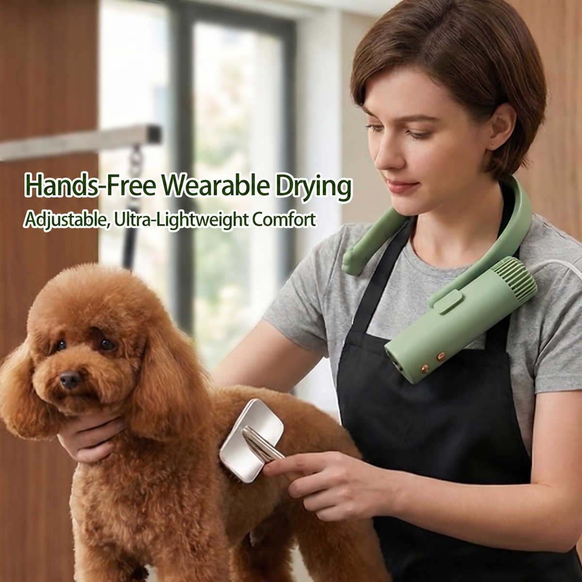 Hands-Free Pet Grooming Neck Dryer