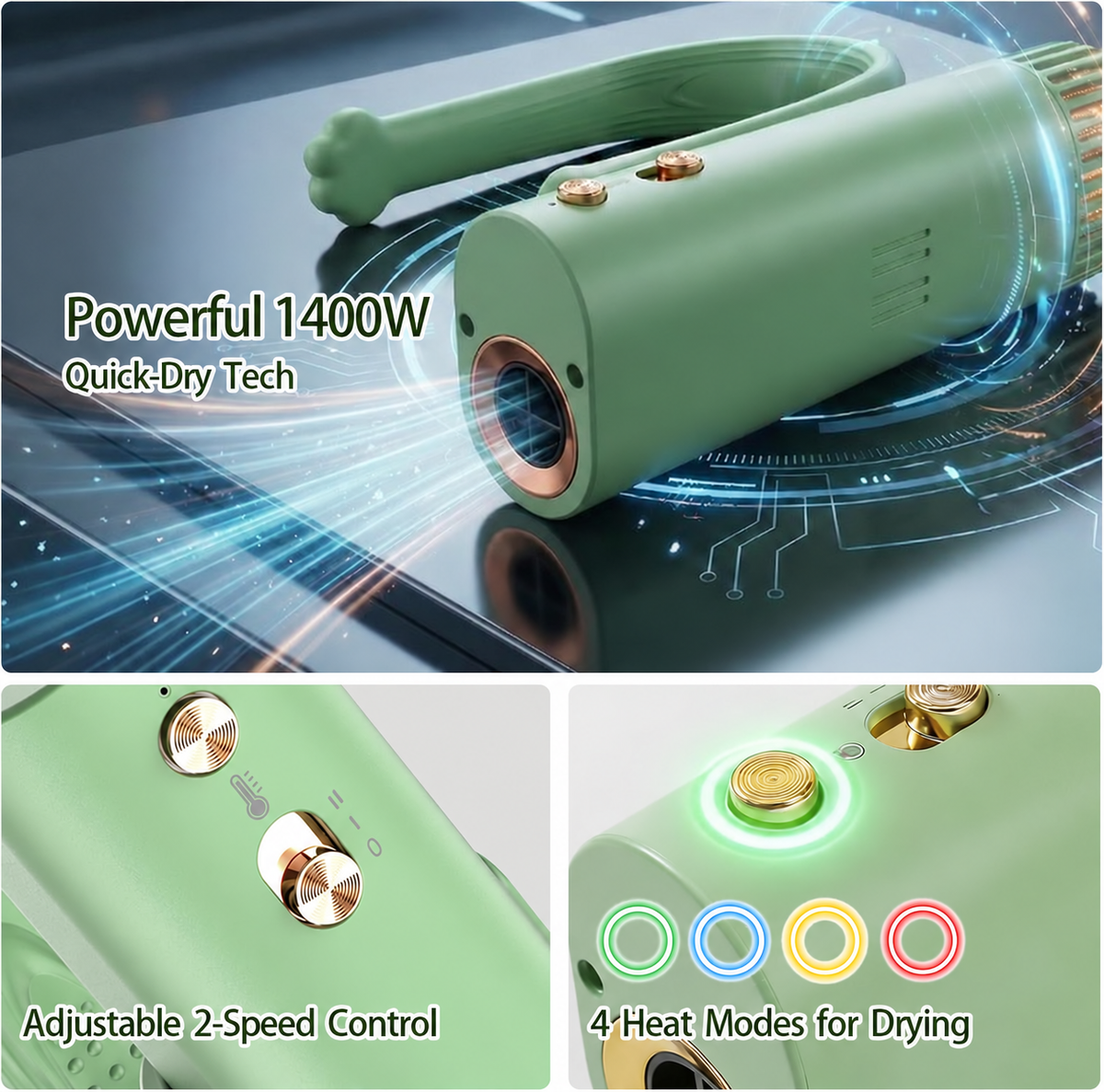 Hands-Free Pet Grooming Neck Dryer