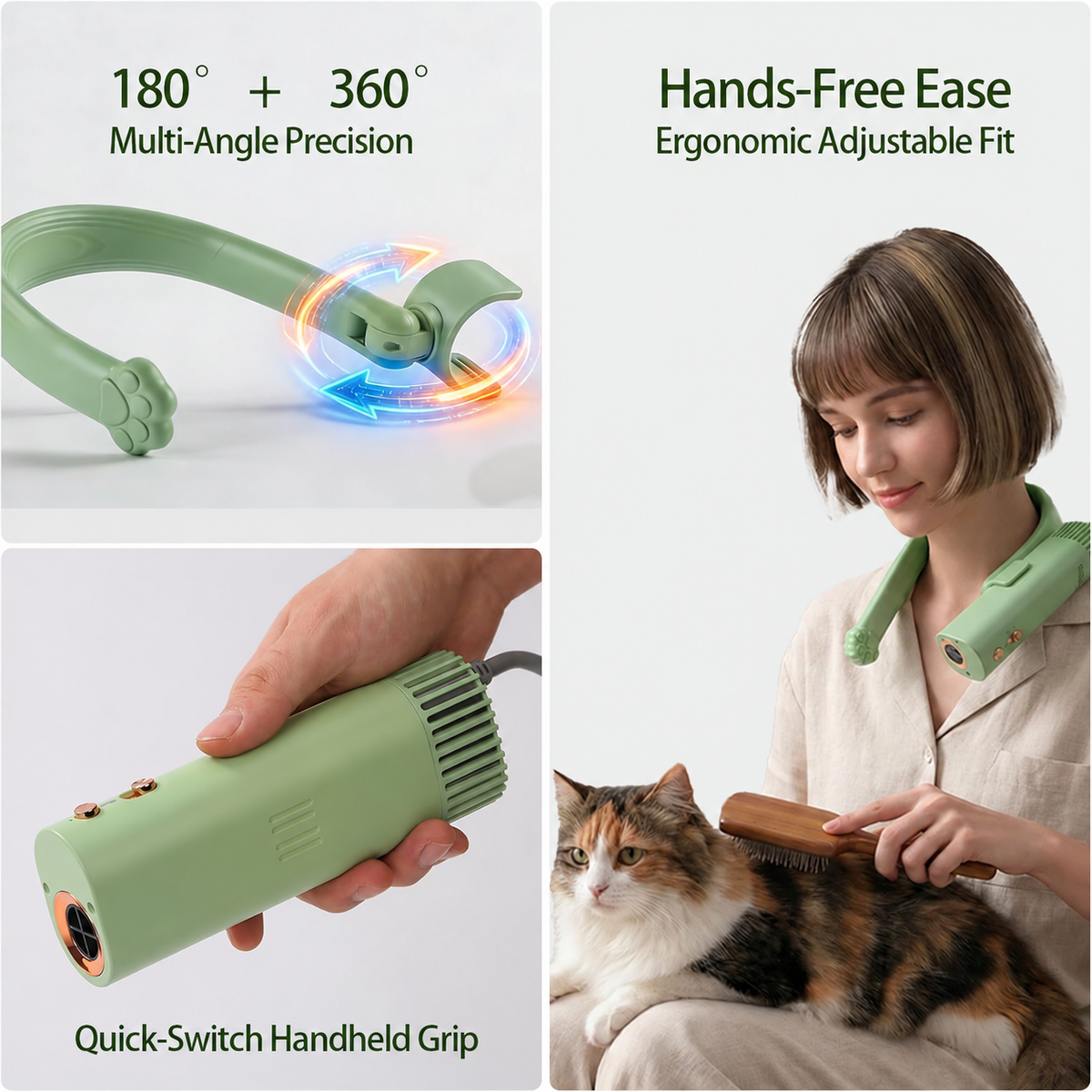 Hands-Free Pet Grooming Neck Dryer