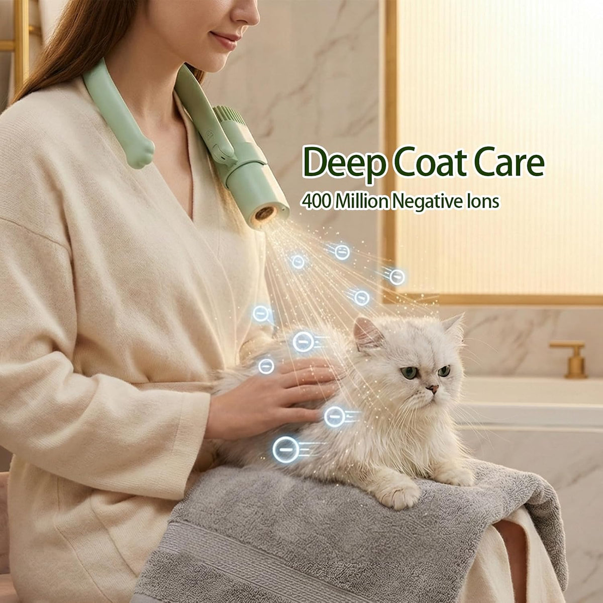Hands-Free Pet Grooming Neck Dryer